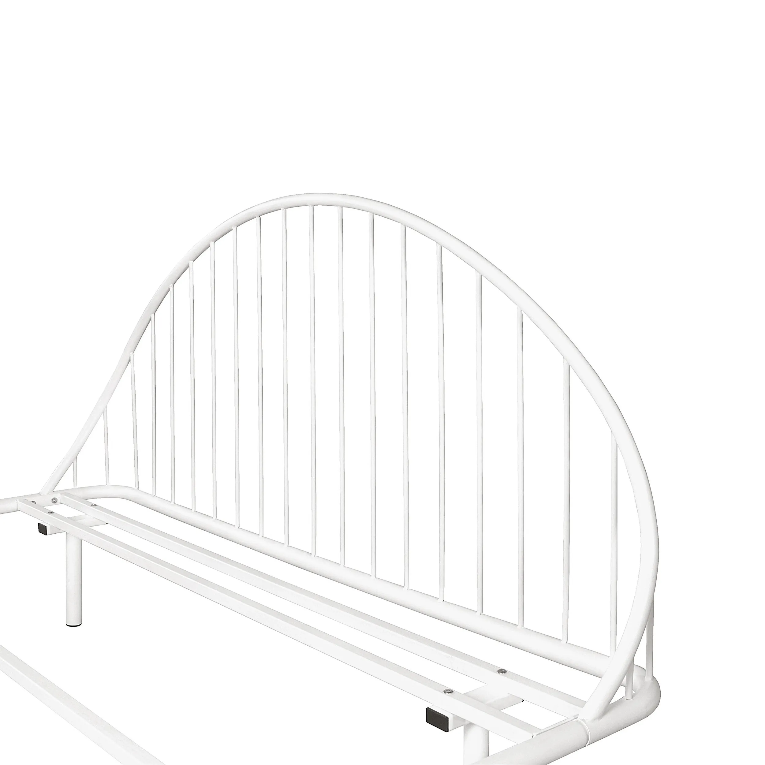 Duke Curved Metal Powder Coated Bed Frame, No Box Spring Needed