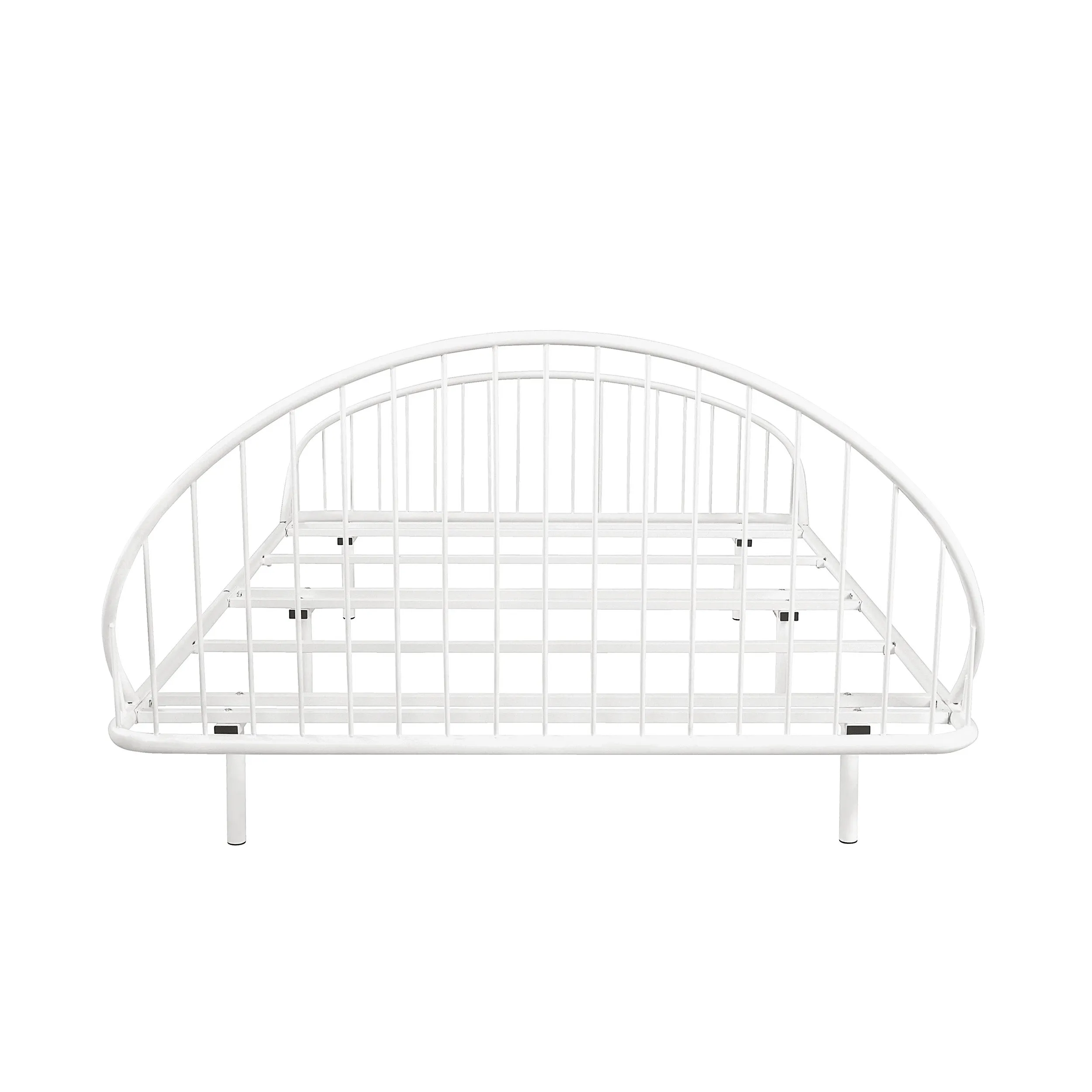 Duke Curved Metal Powder Coated Bed Frame, No Box Spring Needed