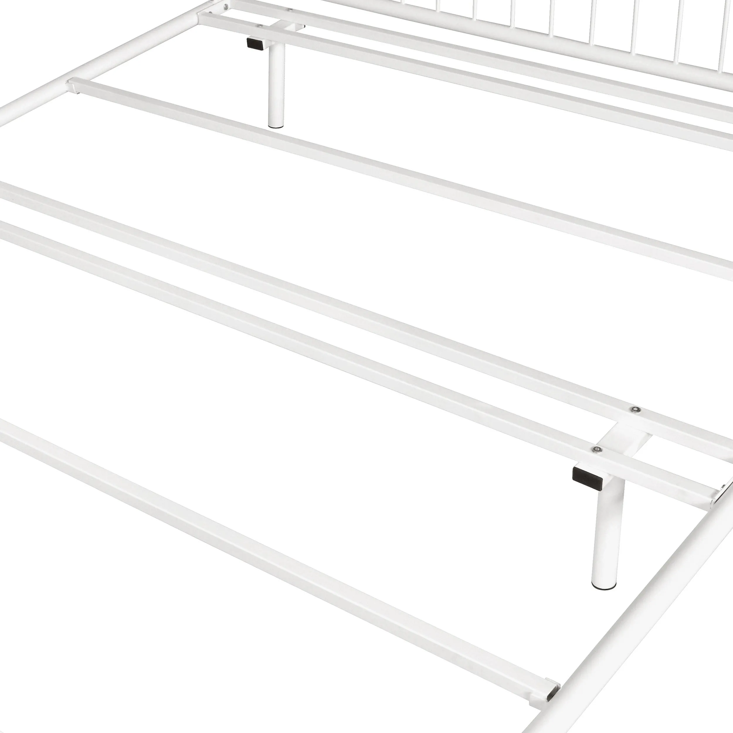 Duke Curved Metal Powder Coated Bed Frame, No Box Spring Needed