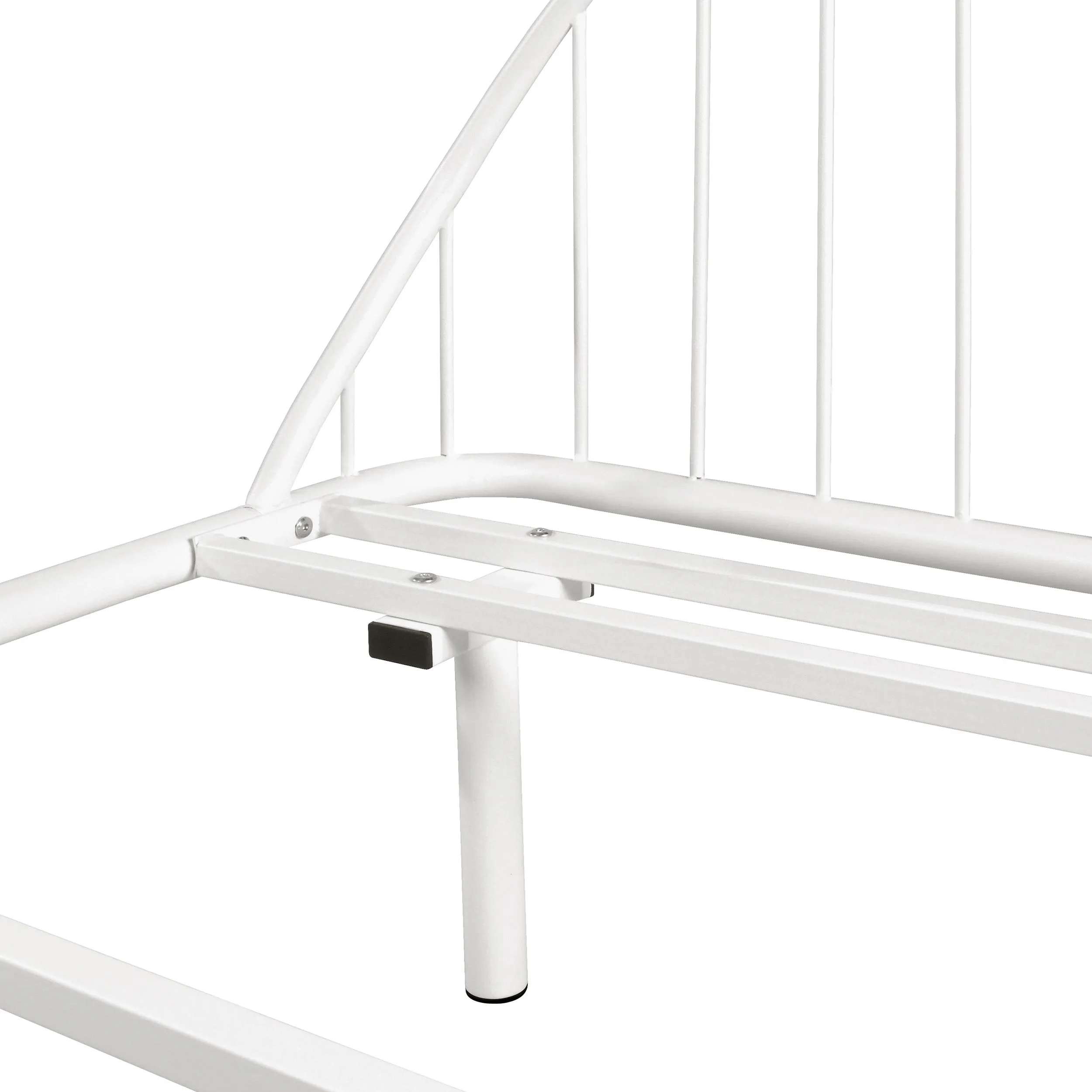 Duke Curved Metal Powder Coated Bed Frame, No Box Spring Needed