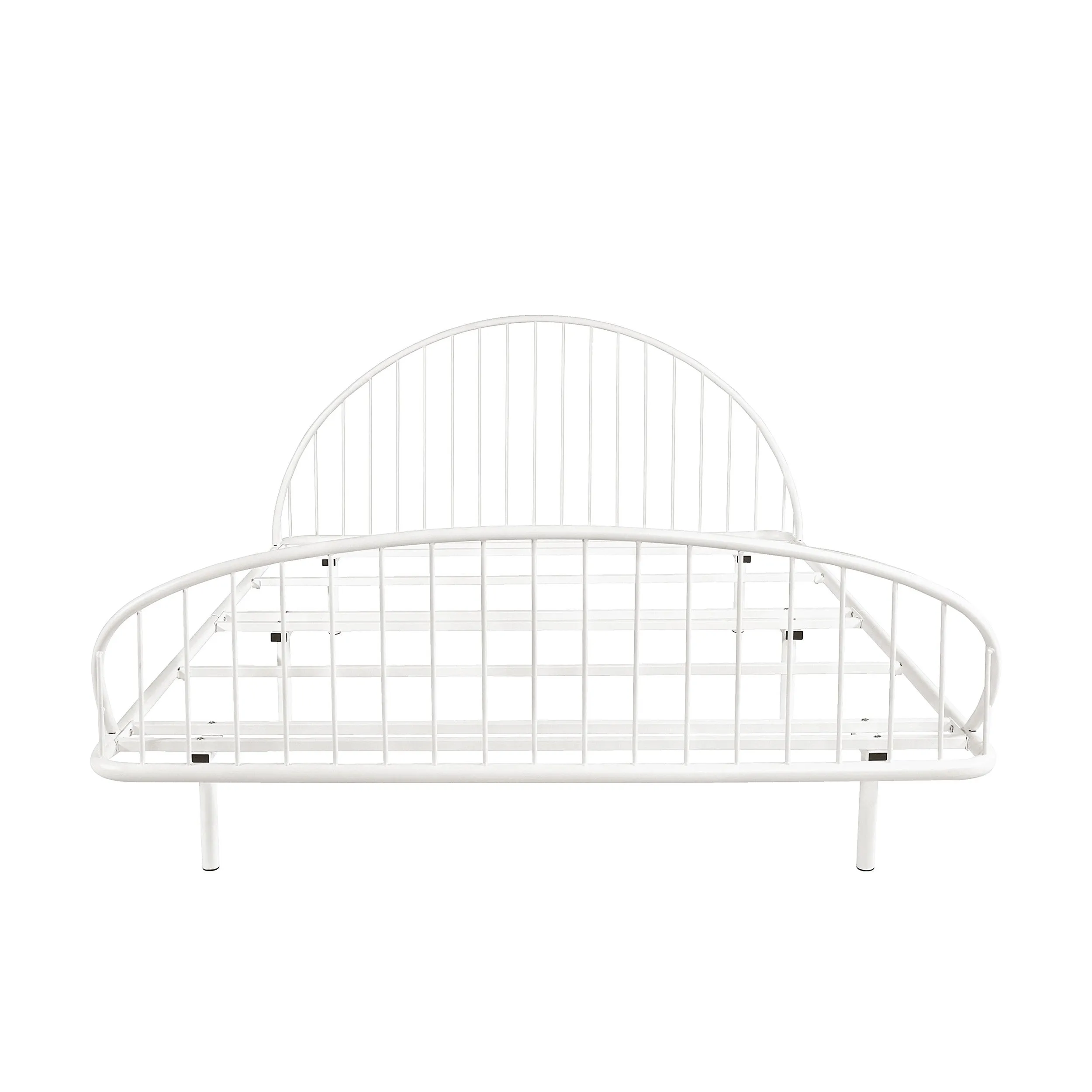 Duke Curved Metal Powder Coated Bed Frame, No Box Spring Needed