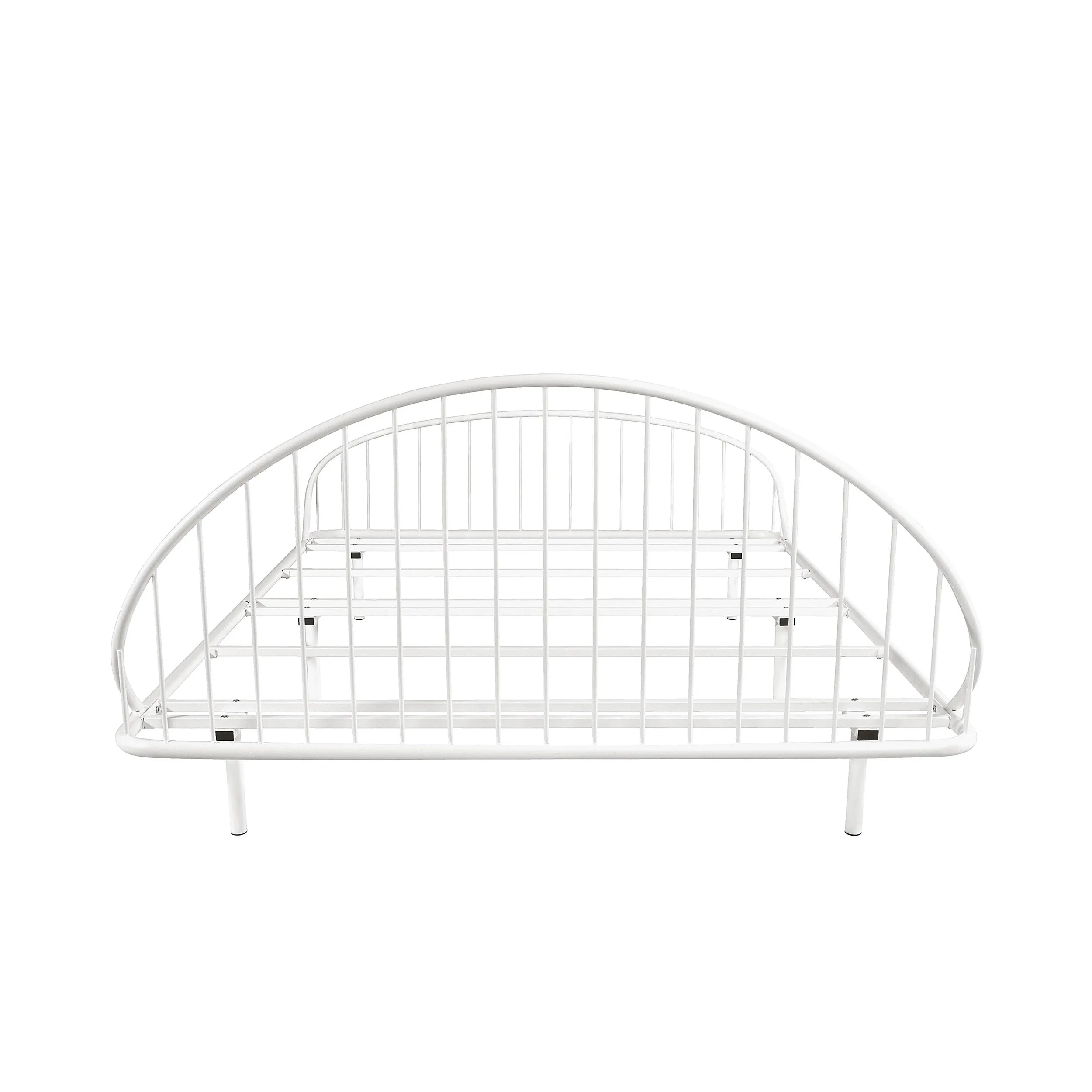 Duke Curved Metal Powder Coated Bed Frame, No Box Spring Needed