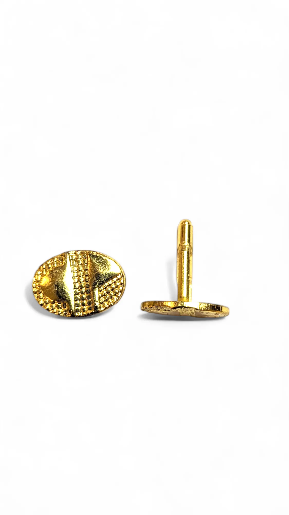 Dupsie's Nile Heritage Gold-Plated Oval-Like Cufflinks DPJGPOC3