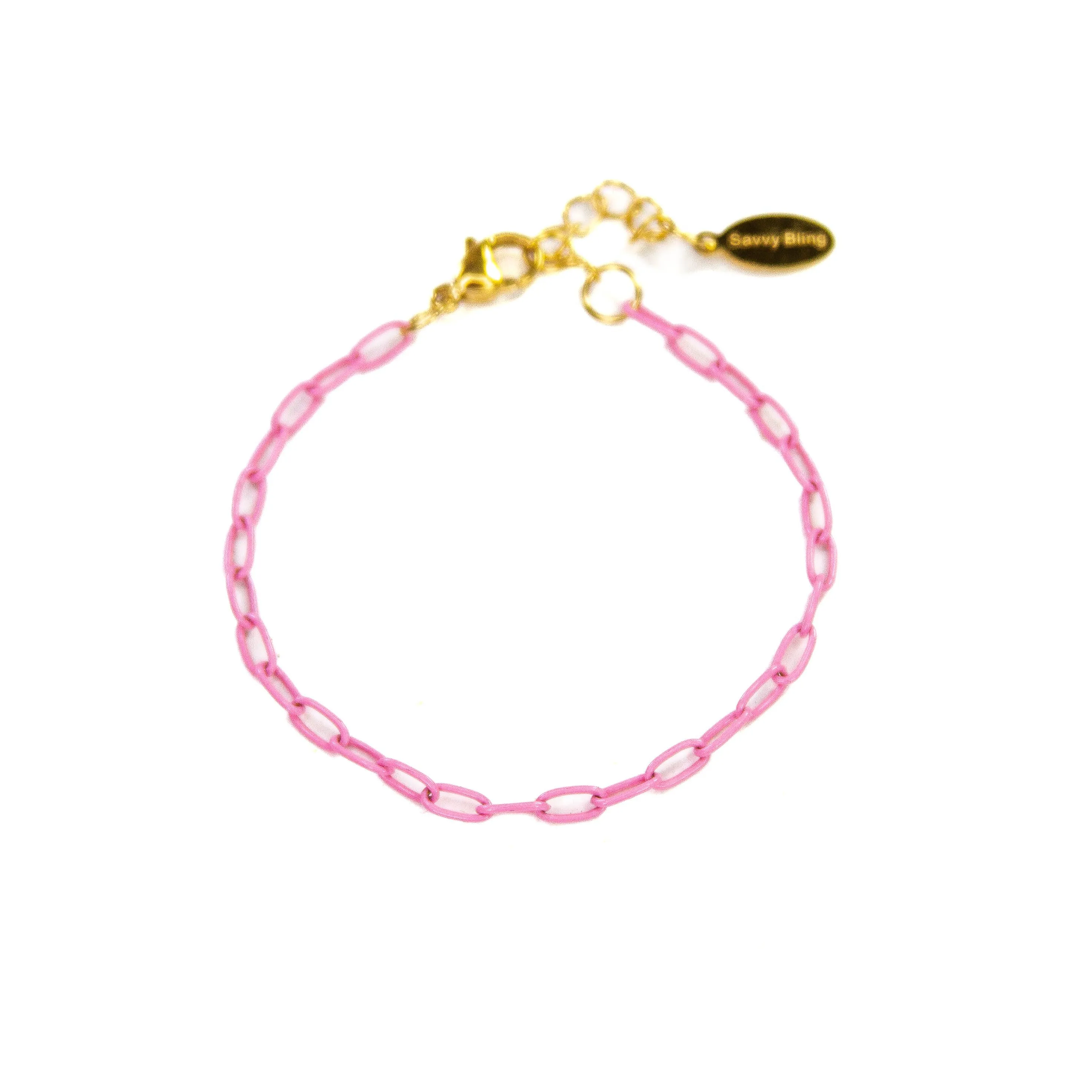 Enamel 16  Colors mini paperclip chain link bracelet