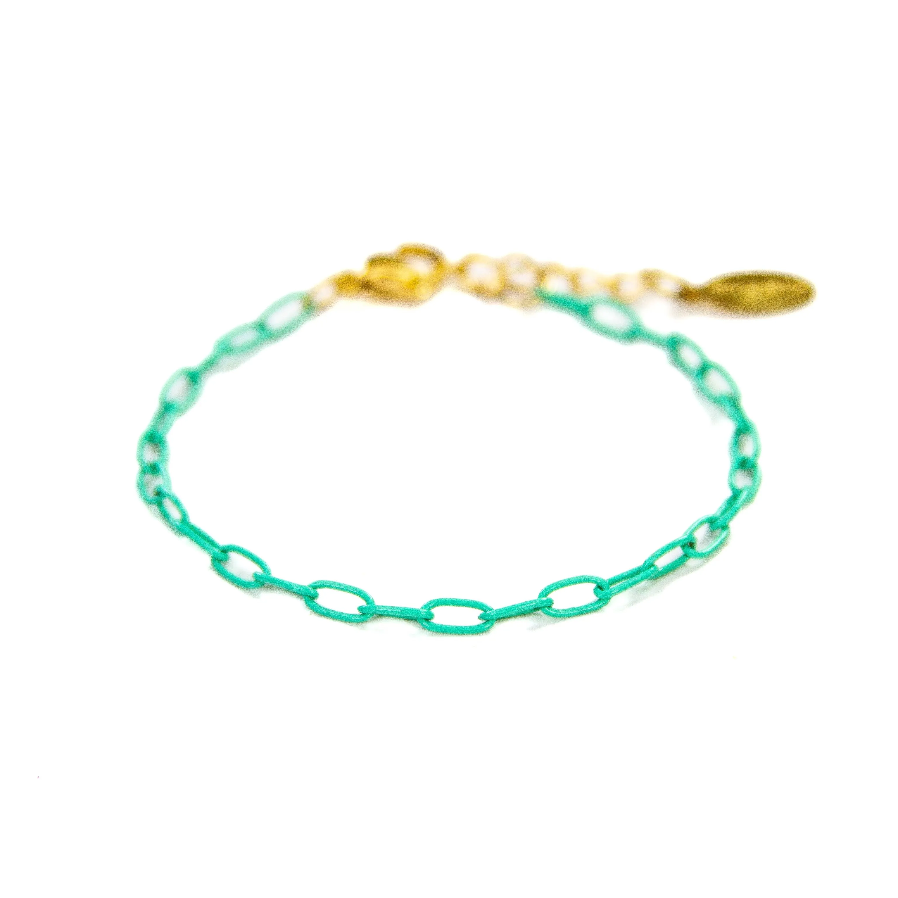 Enamel 16  Colors mini paperclip chain link bracelet