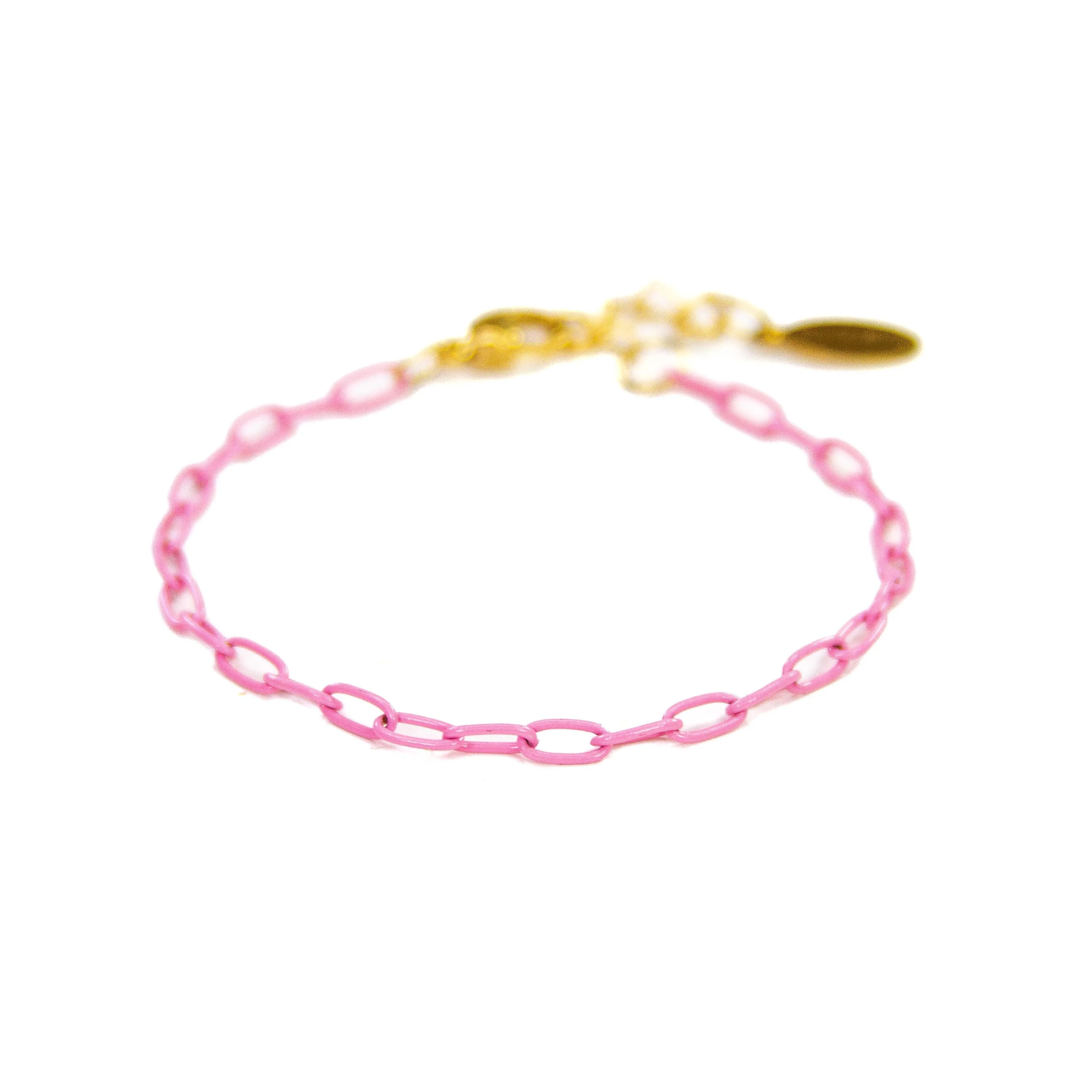 Enamel 16  Colors mini paperclip chain link bracelet