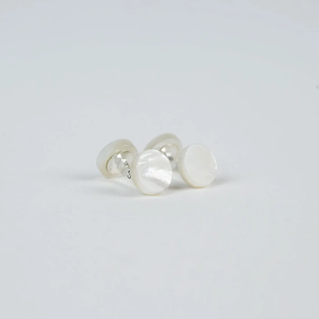 Eveningwear "Special Day" cufflinks, white mother-of-pearl