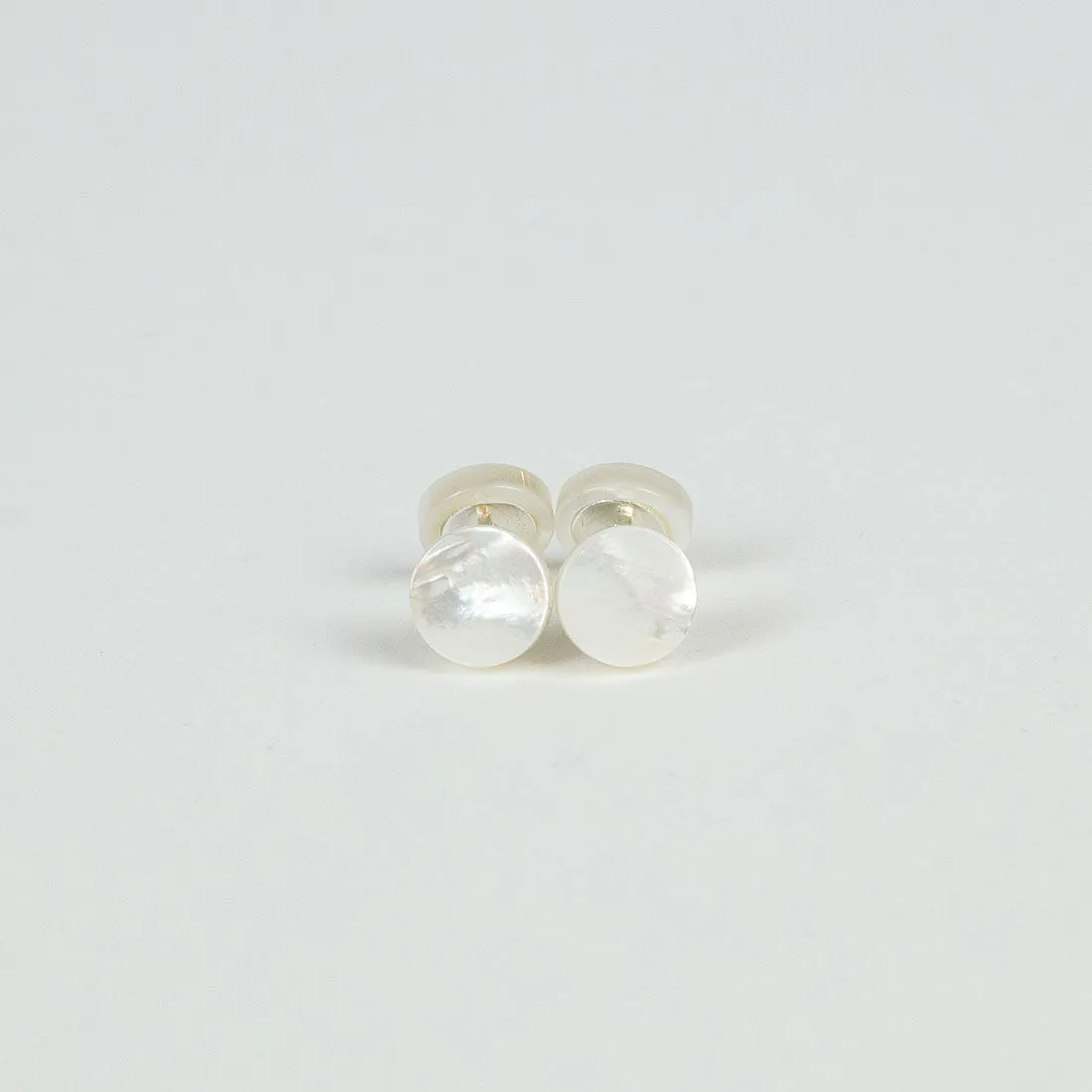 Eveningwear "Special Day" cufflinks, white mother-of-pearl