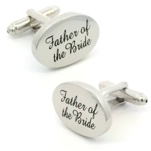 Father of the Bride Script  Wedding Cufflinks