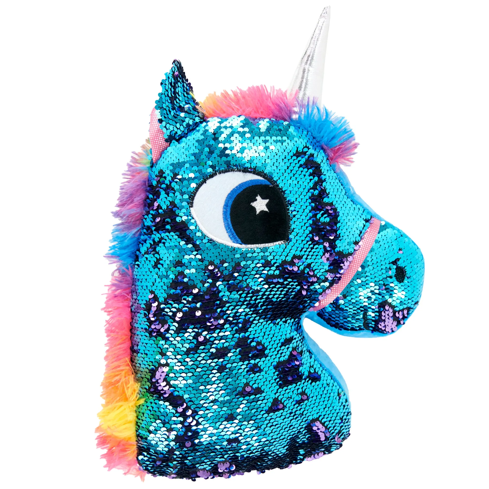 Formr Junior Novelty Cushion, Unicorn Sequin- 35cm