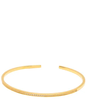 Gift Packaged 'Aaliyah' 18ct Yellow Gold Plated 925 Silver Minimalist Bangle