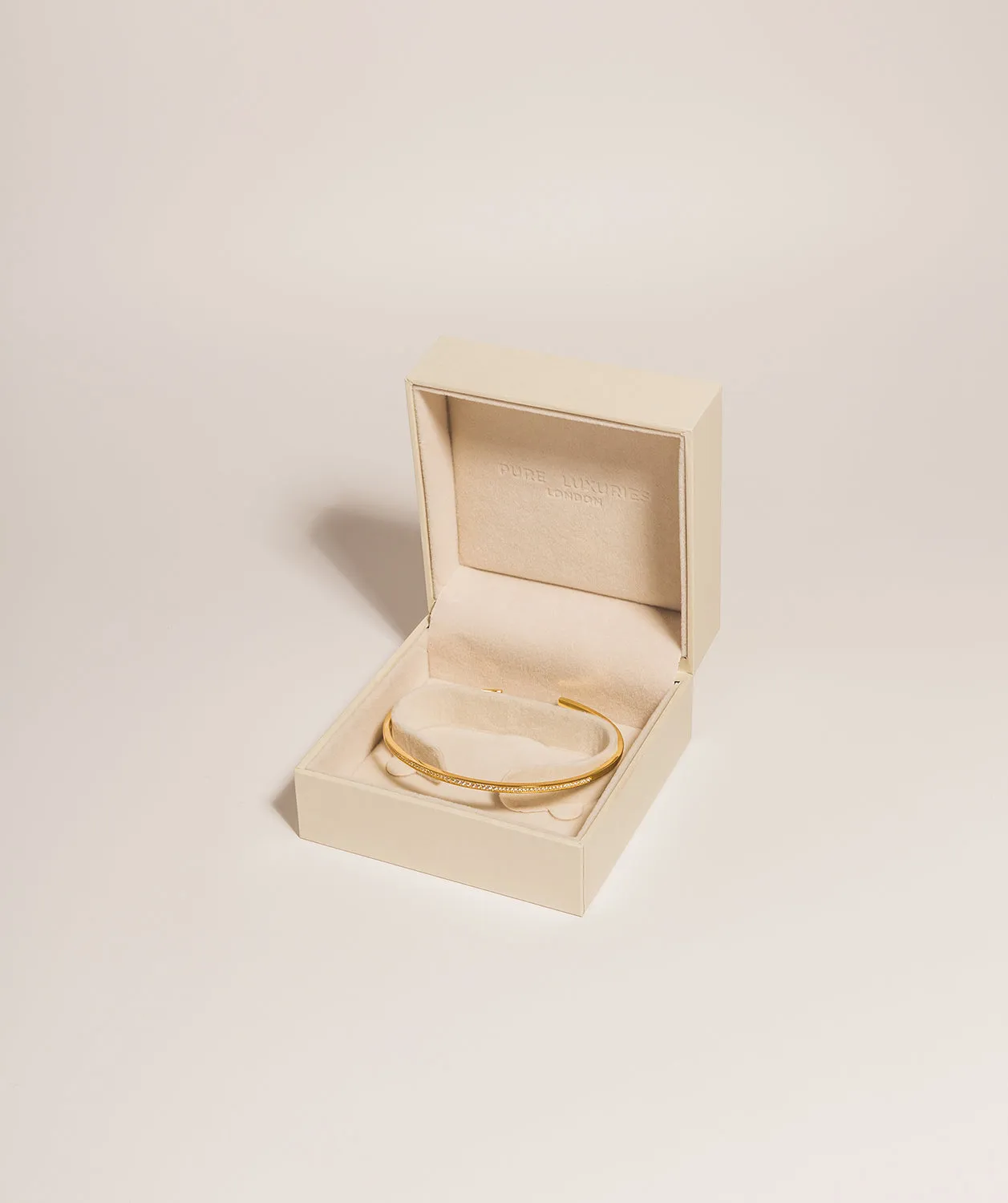 Gift Packaged 'Aaliyah' 18ct Yellow Gold Plated 925 Silver Minimalist Bangle