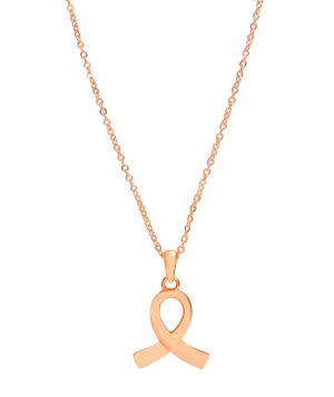 Gift Packaged 'Anson' 18ct Rose Gold Plated 925 Silver Ribbon Design Necklace