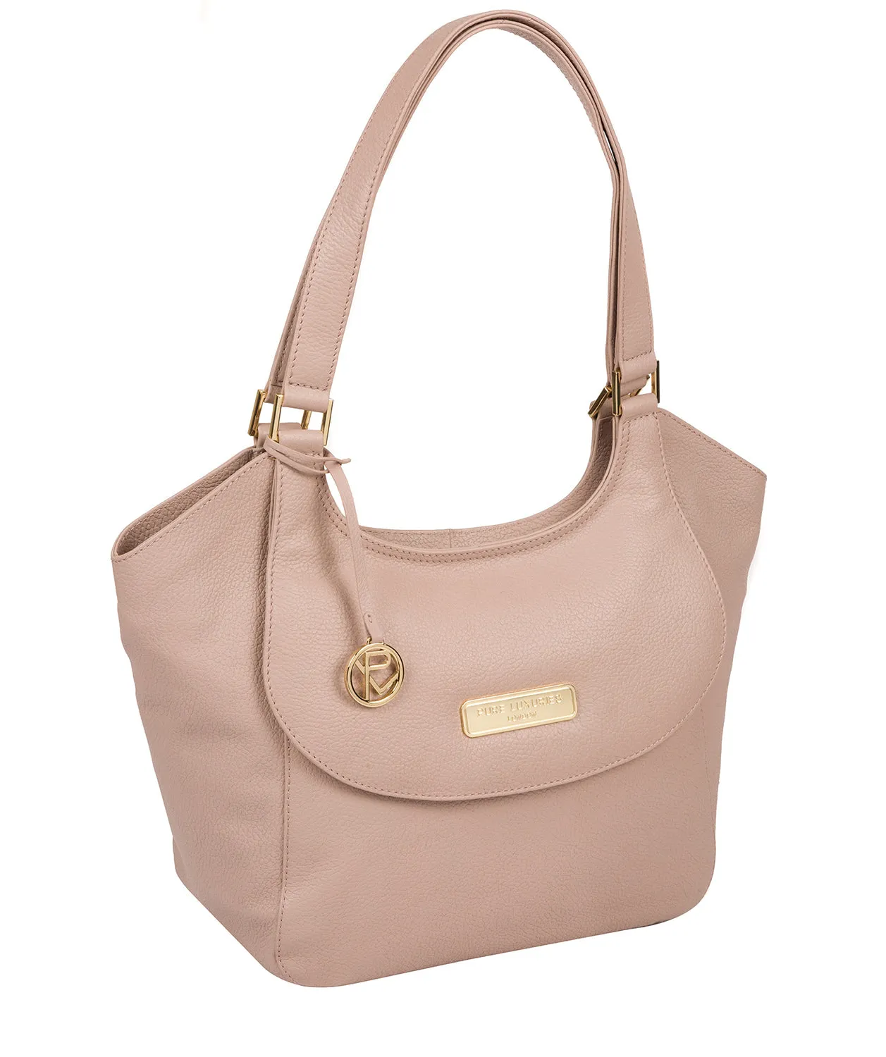 'Grace' Blush Pink Leather Tote Bag