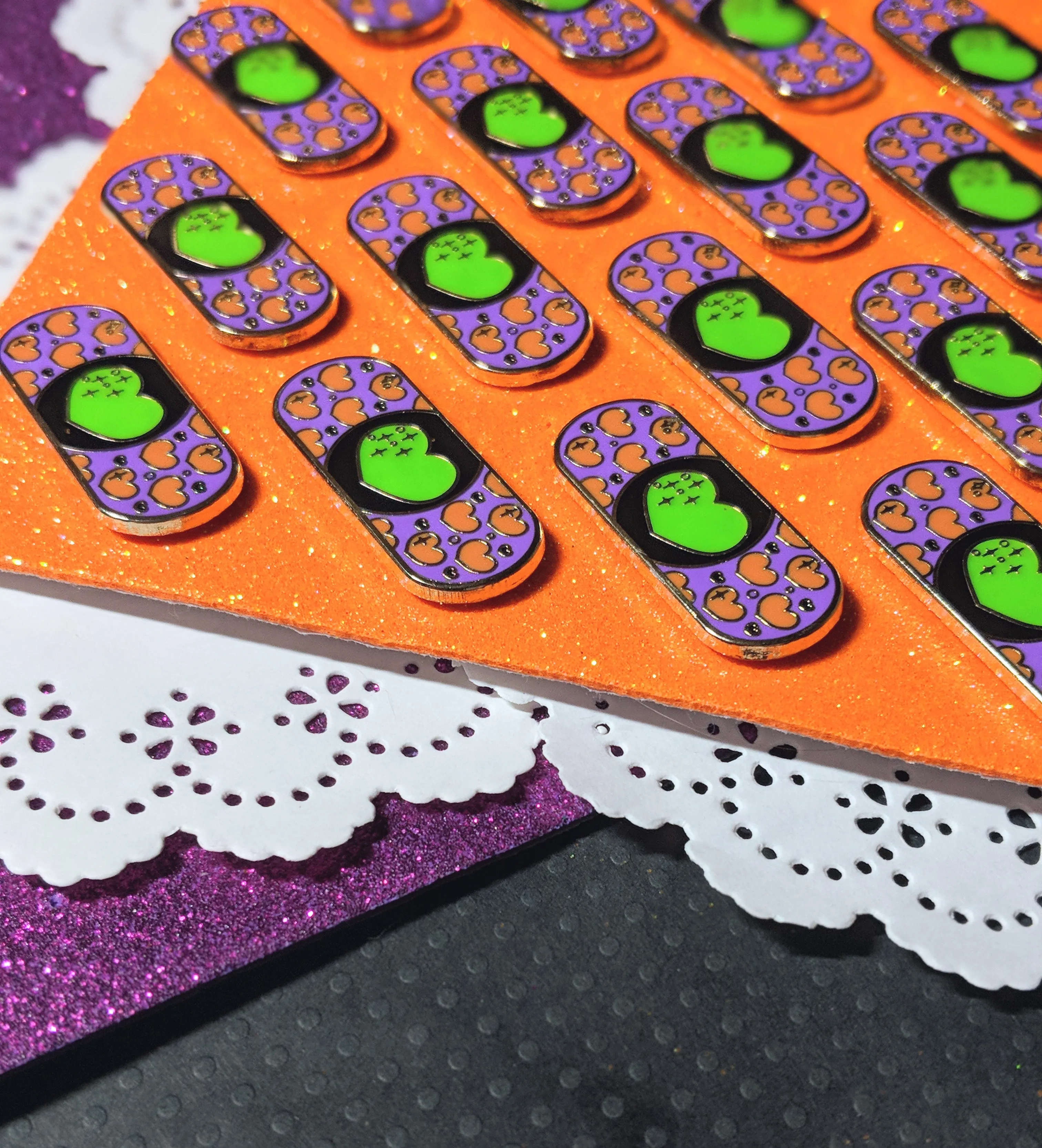 Halloween bandaid enamel pin