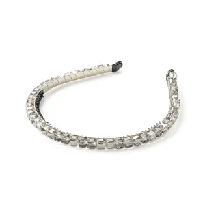 Halo Luxe Gemma Gemstone Headband - Pewter