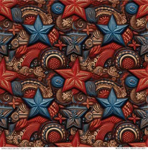 Independence Tooled Leather 1 Pattern Vinyl Sheet/Wrap