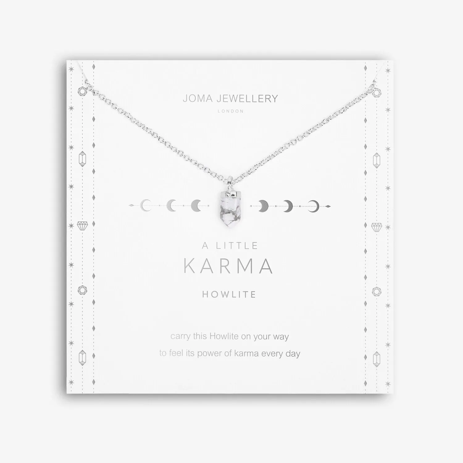 Joma Jewellery A Little Crystal Karma Howlite Necklace