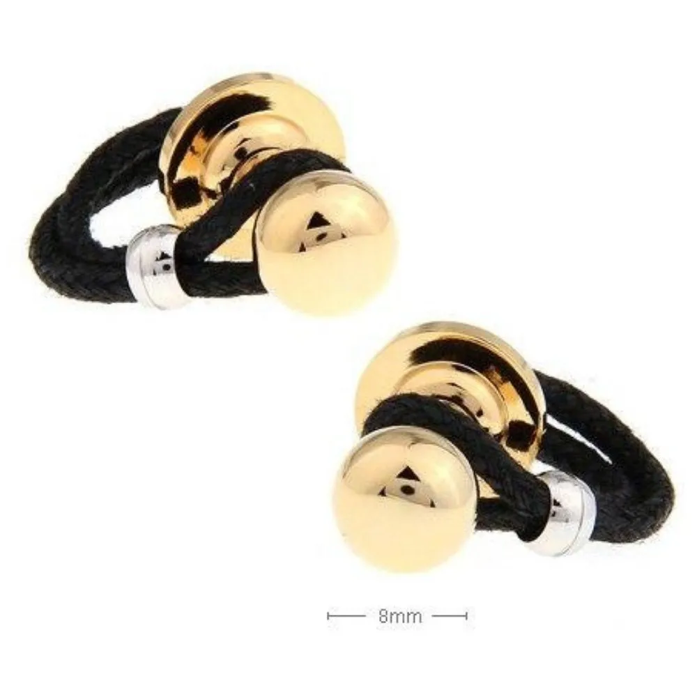 Julio Metal Beads On Rope Cufflinks