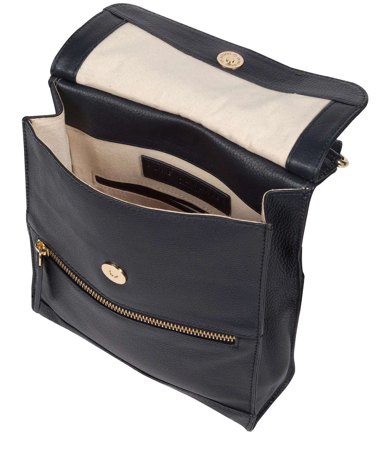 'Kempston' Navy Leather Cross Body Bag