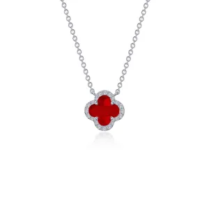 Lafonn Classic Red Agate Necklace N0334AGP20