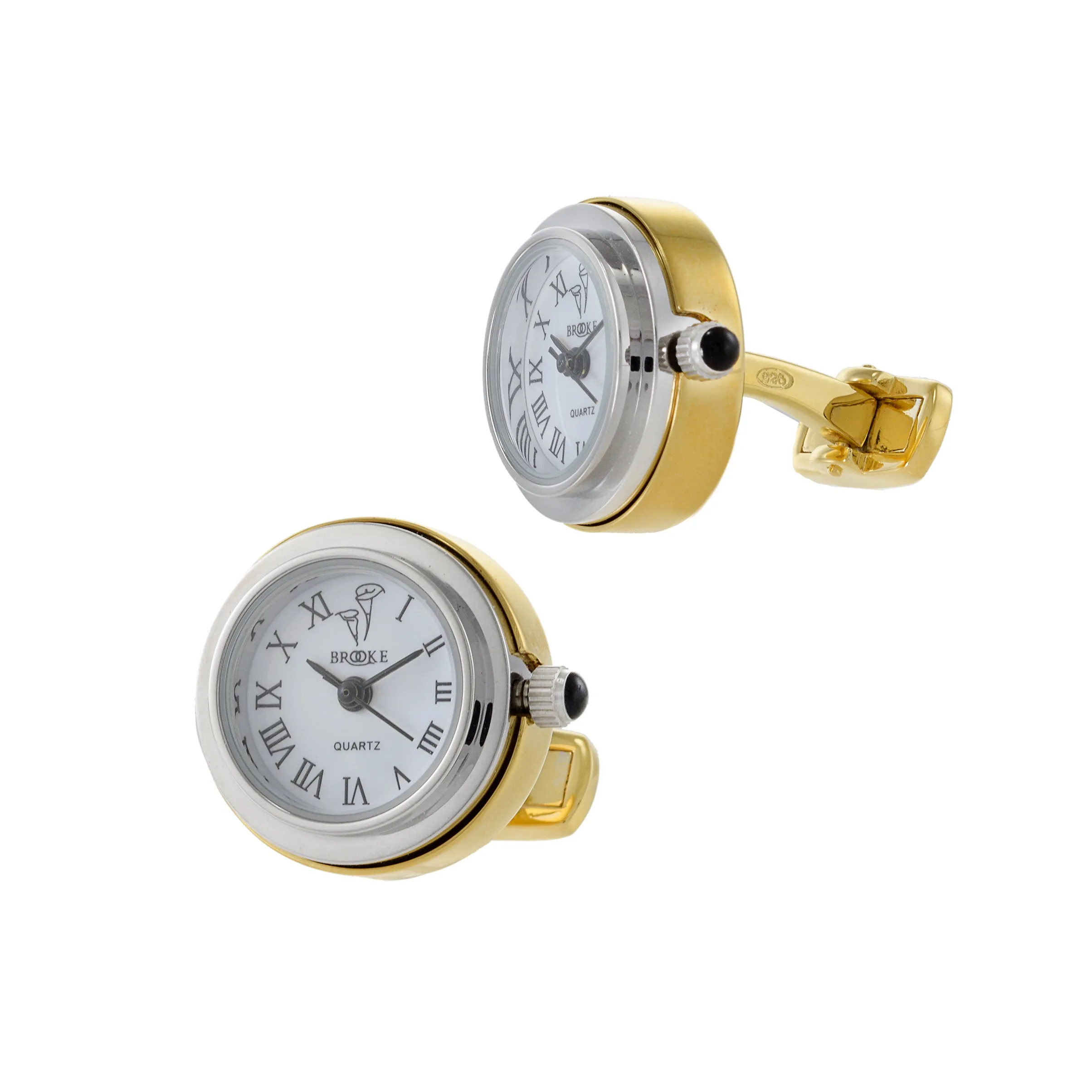 Louis Martin 18KT Yellow Gold Vermeil Watch Design Cufflinks