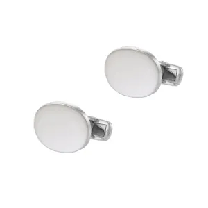 Louis Martin Sterling Silver Oval Cufflinks