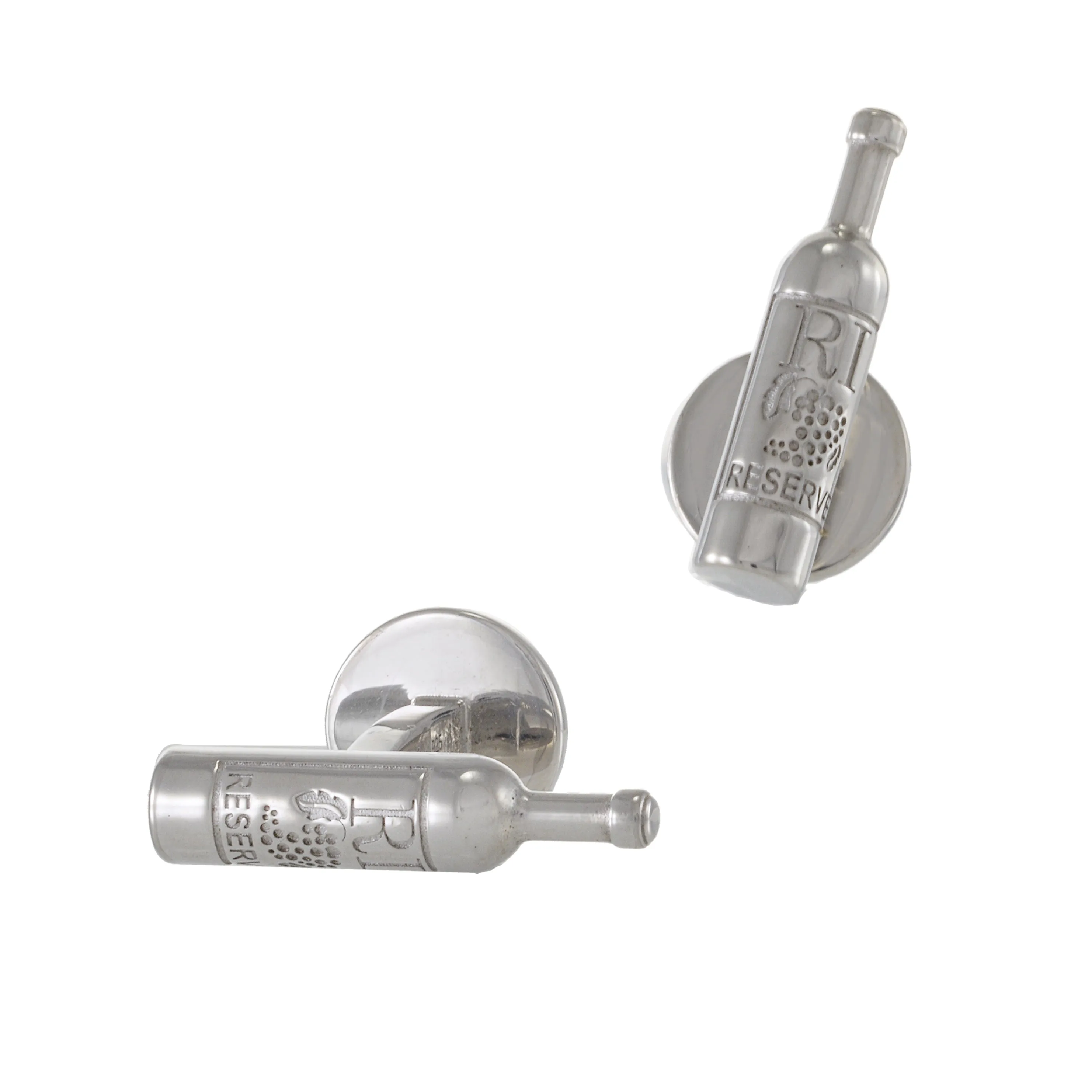 Louis Martin Sterling Silver Wine Bottle Cufflinks