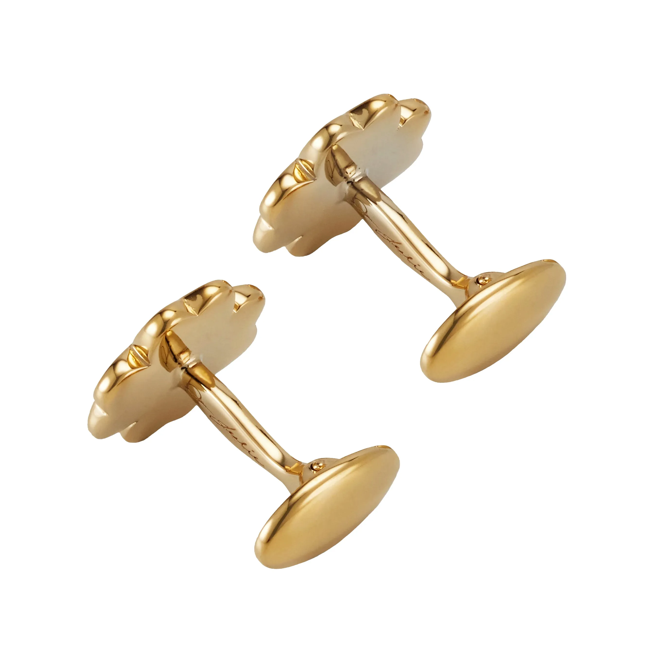 Lucky Four Leaf Clover Gold Vermeil Cufflinks