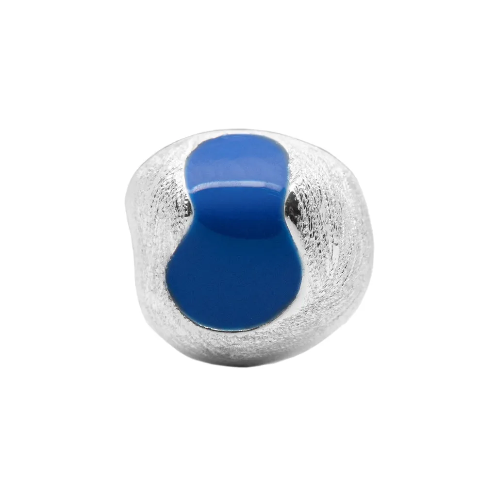 Magic Stone earring 1 pcs silver plated - Dazzling Blue