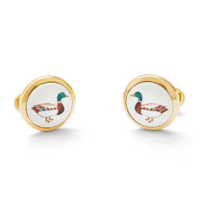 Mallard Enamel Cufflinks