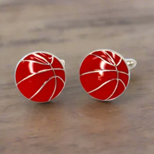 MarZthomson Basketball Red with Silver line Cufflinks (Online Exclusive)