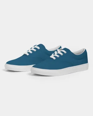 Medium Dark Blue Cyan Women's Canvas Sneakers | Women's | Medium Dark Pure Blue Cyan | C100M25Y0K60