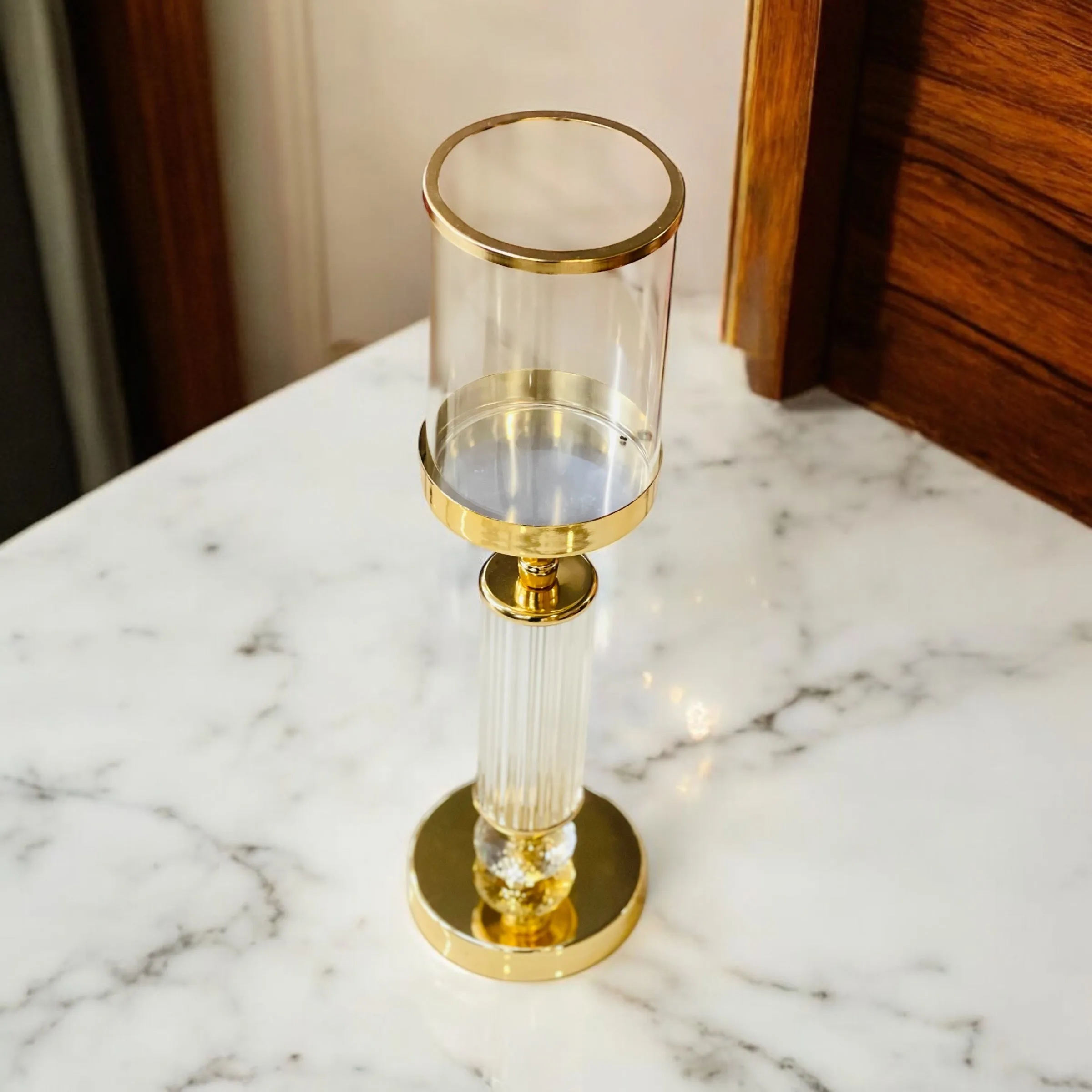 Metal Golden Candle Stand Large