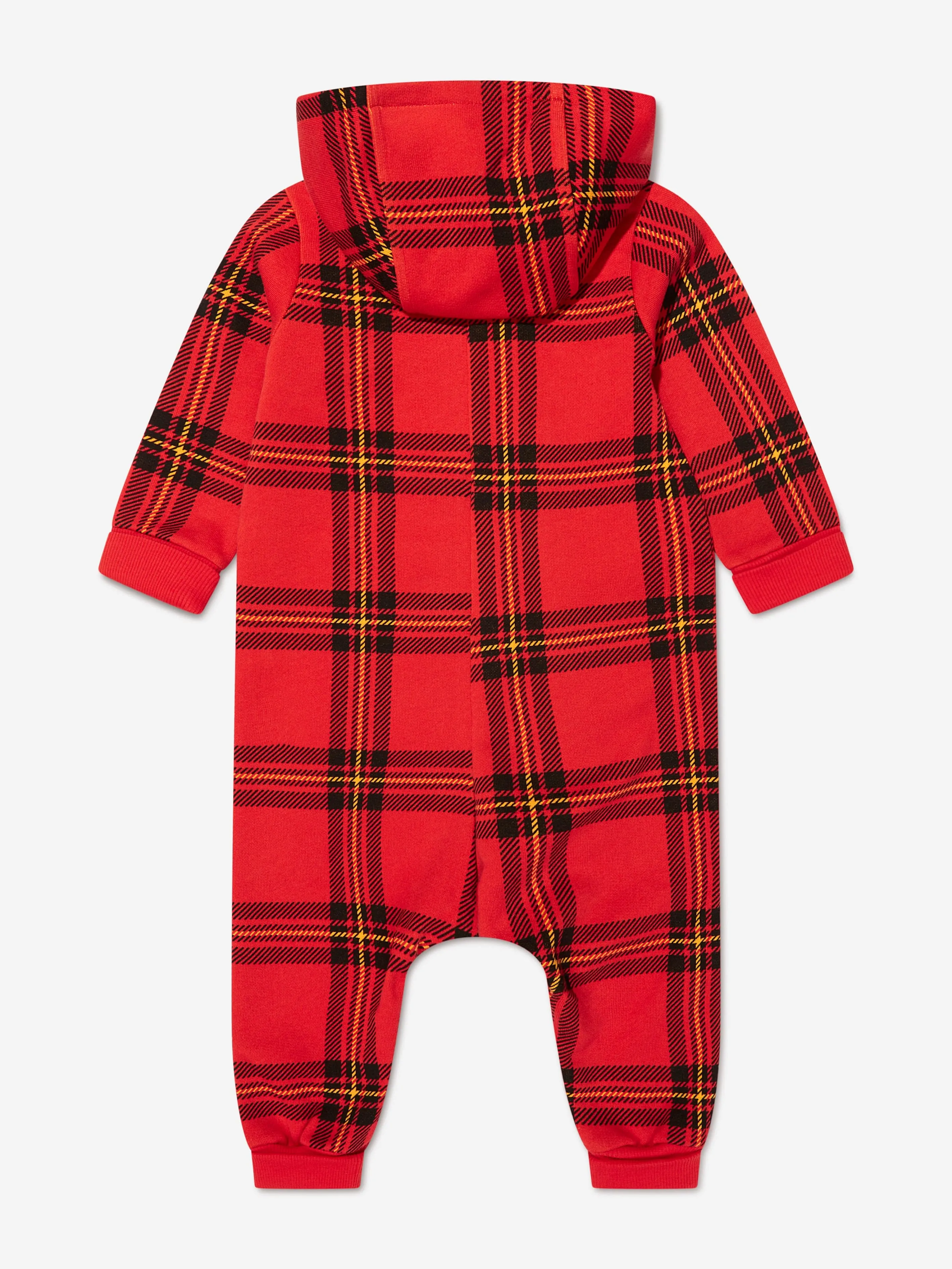 Mini Rodini Baby Organic Cotton Check Onesie in Red