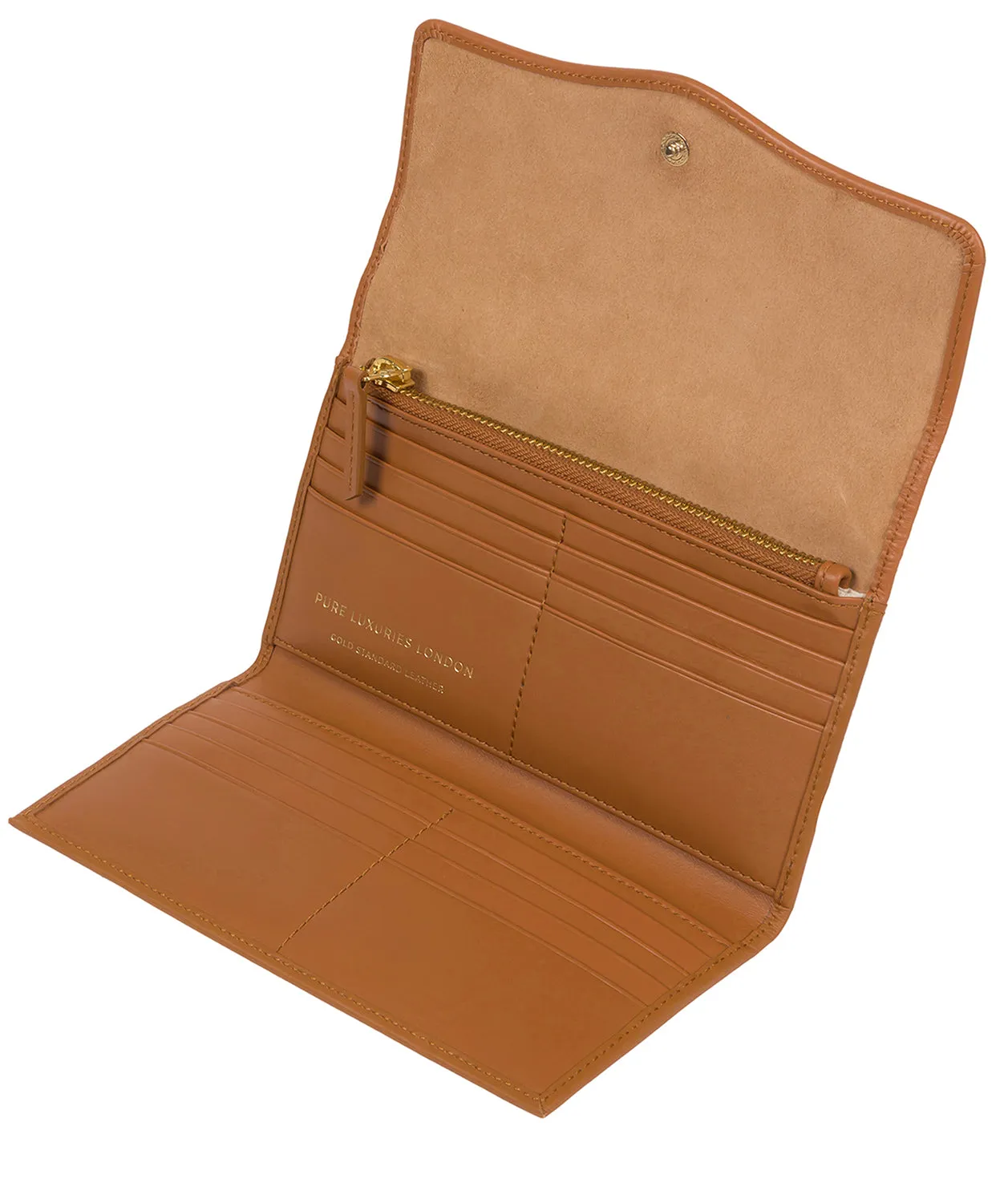 'Montpellier' Saddle Tan Leather Purse