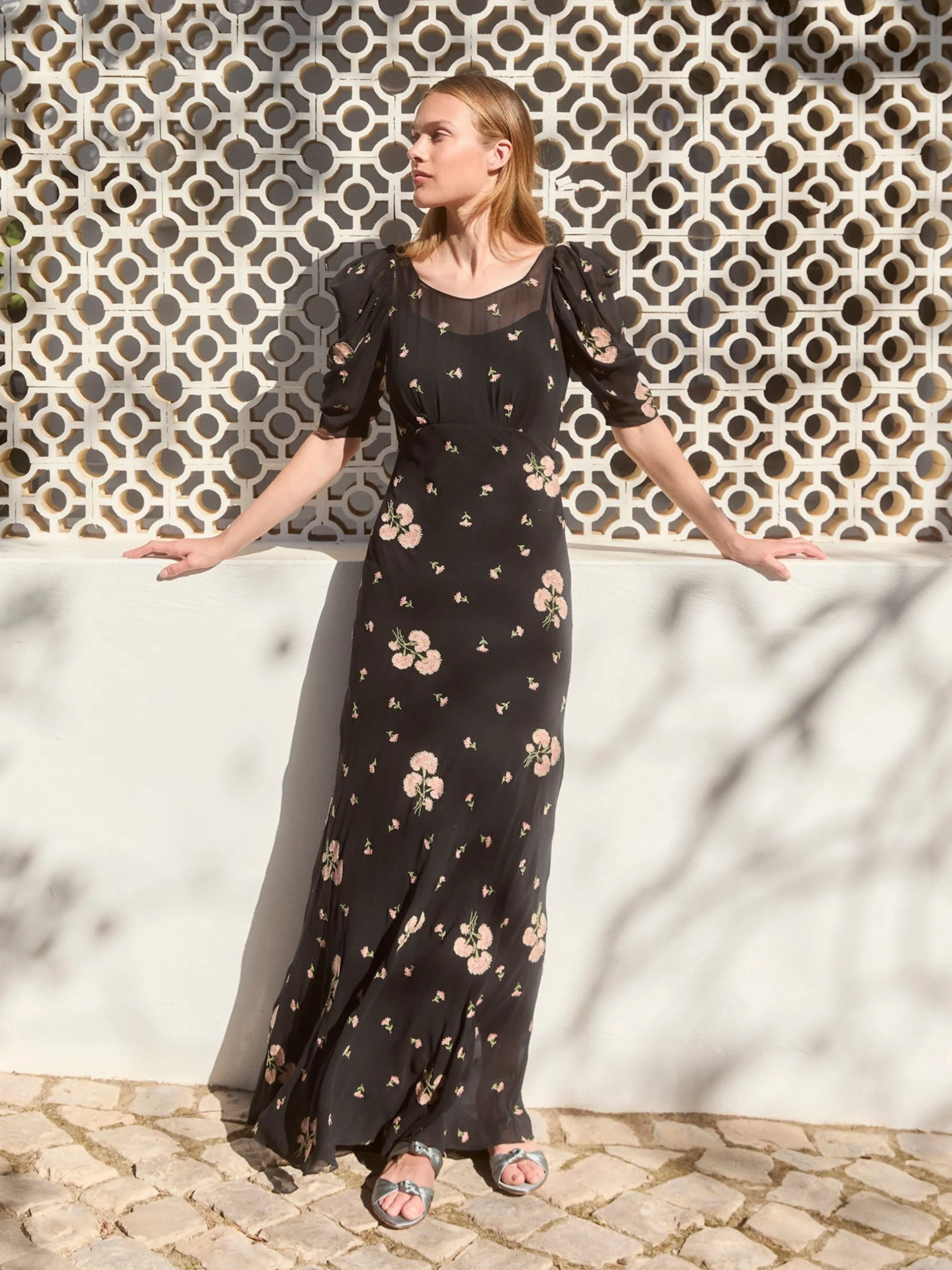 Paloma dandelion embroidery dress