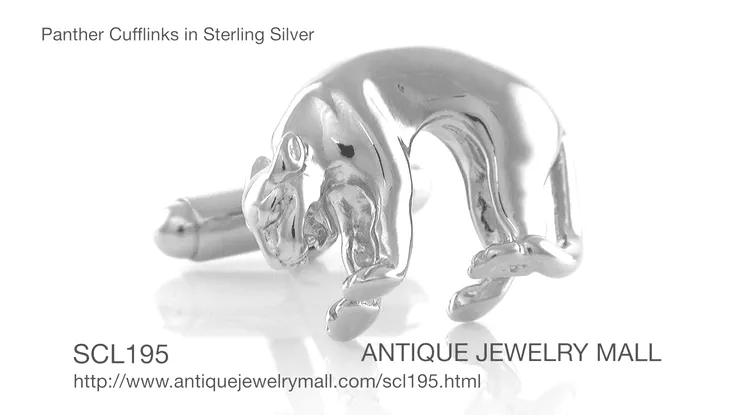 Panther Cufflinks in Sterling Silver