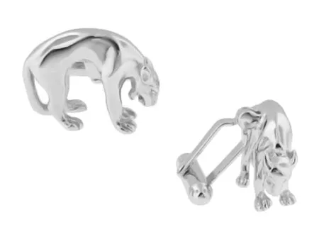 Panther Cufflinks in Sterling Silver