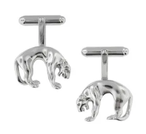 Panther Cufflinks in Sterling Silver