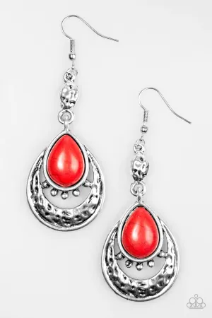 Paparazzi Earring ~ Take Me To The River - Red