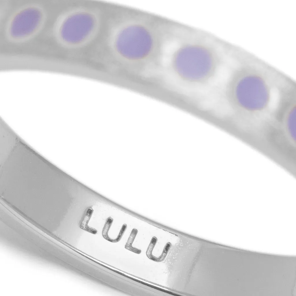 Pattern Ring silver - Purple