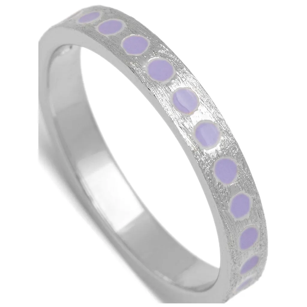 Pattern Ring silver - Purple