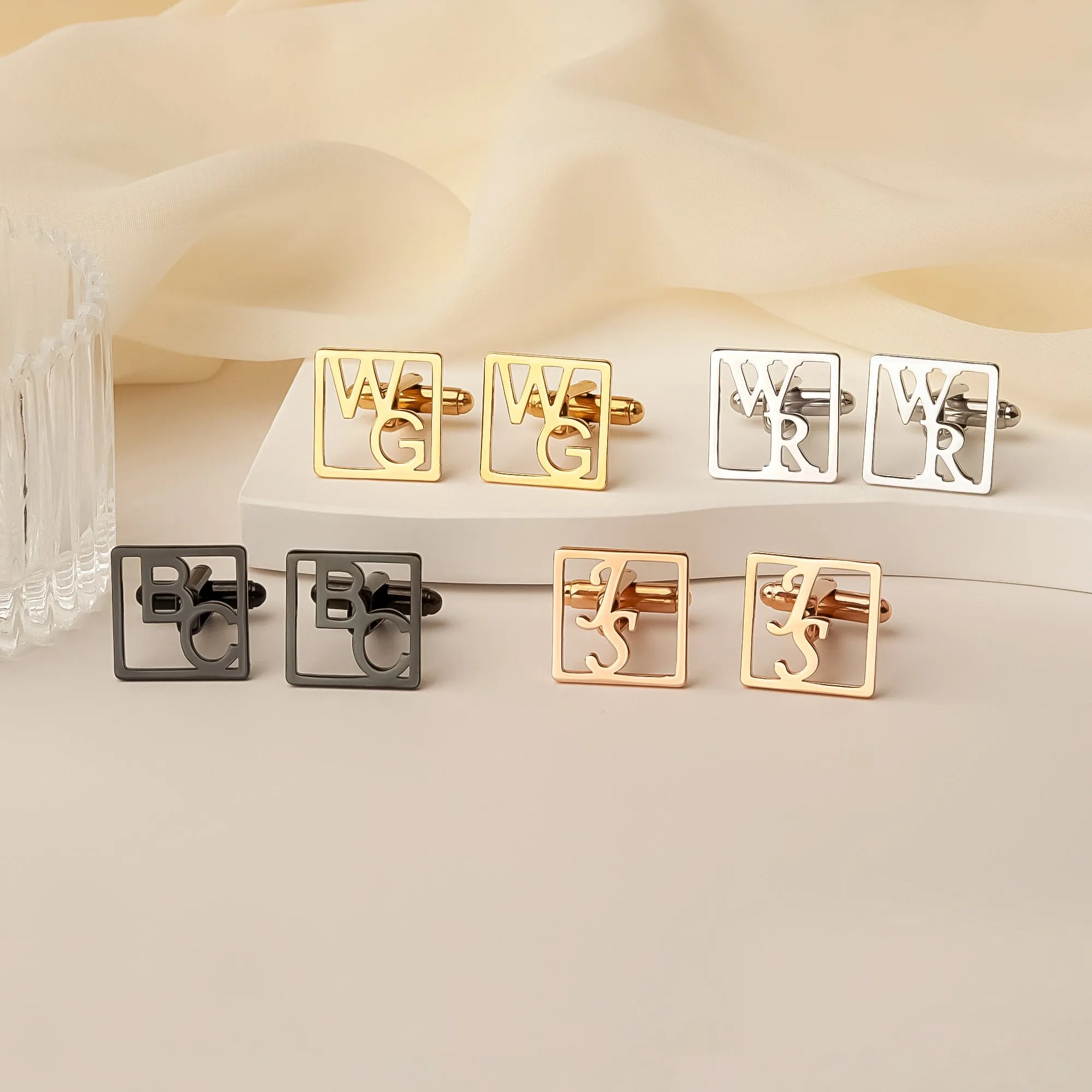 Personalized Initial Cuff Links