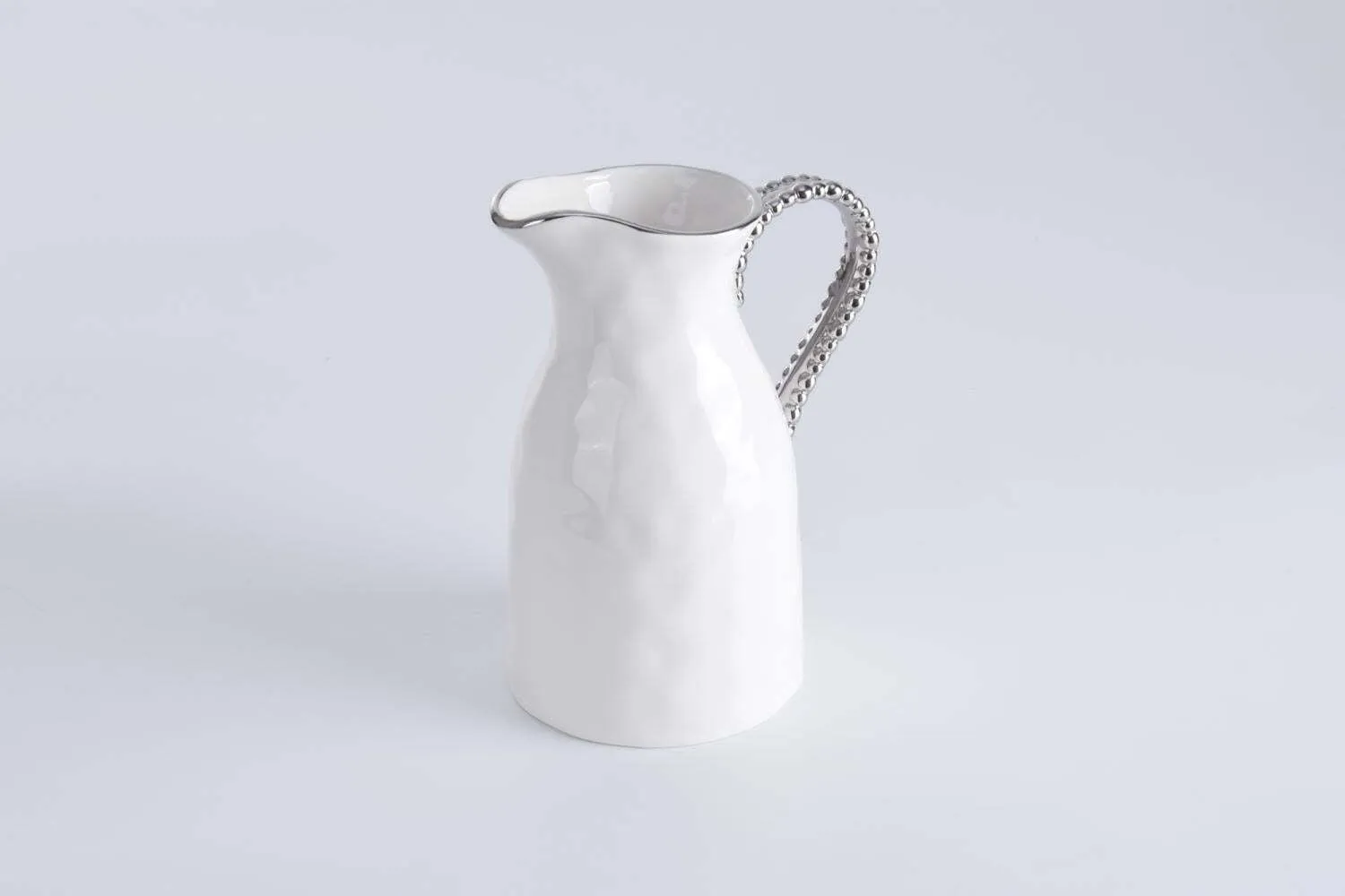 Pitcher White w/ Silver