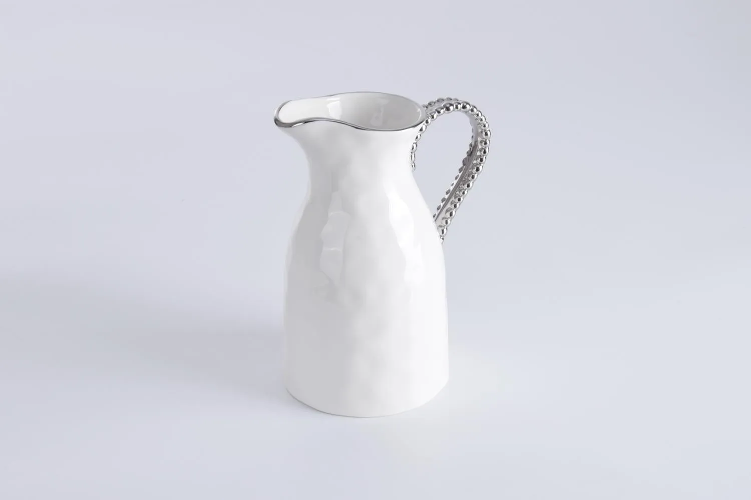 Pitcher White w/ Silver