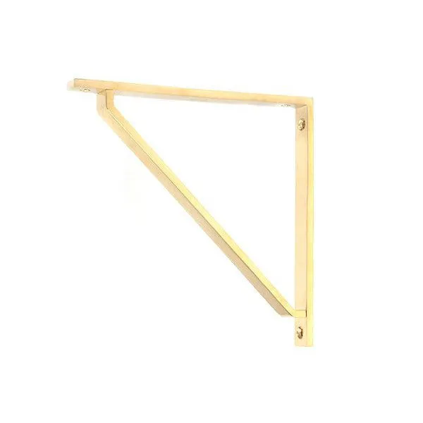 Polished Brass Barton Shelf Bracket (200mm x 200mm) | From The Anvil