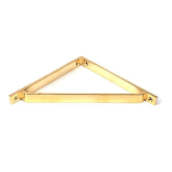 Polished Brass Barton Shelf Bracket (200mm x 200mm) | From The Anvil