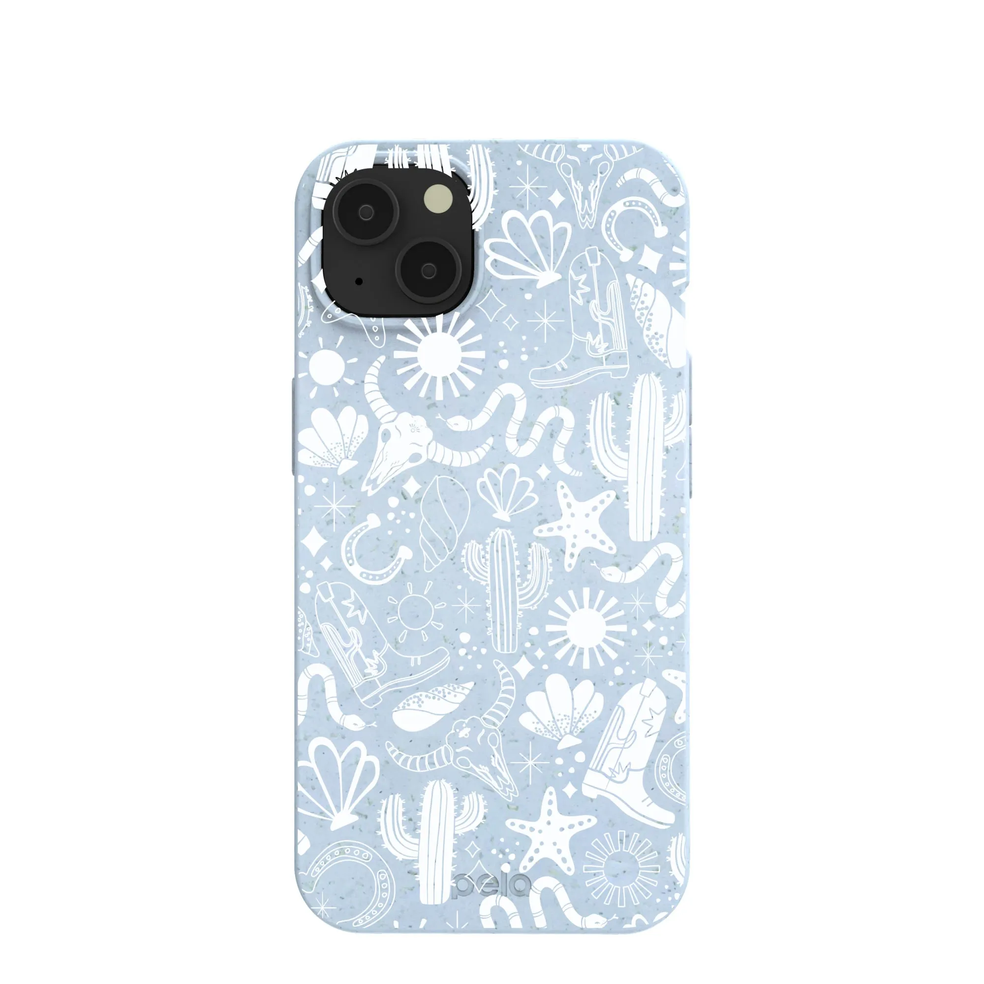 Powder Blue Coastal Rodeo iPhone 13 Case