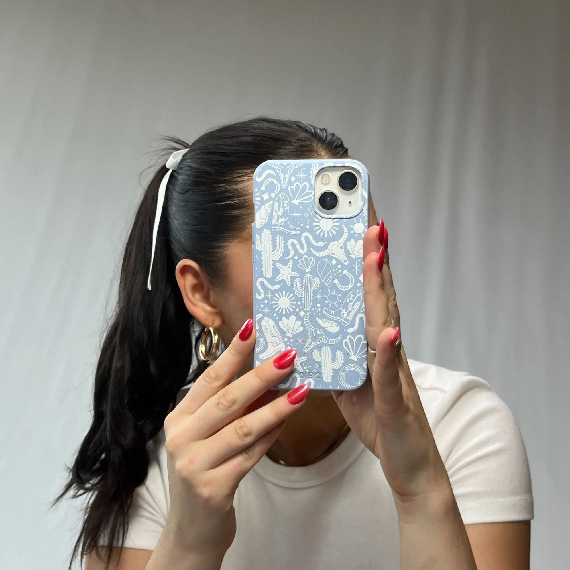 Powder Blue Coastal Rodeo iPhone 13 Case